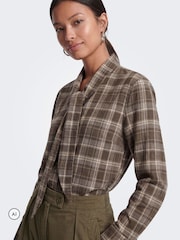 ONLY Tie Neck Check Shirt - Obrázek 4 z 7