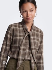 ONLY Tie Neck Check Shirt - Obrázek 5 z 7