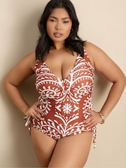 Top de tankini fruncido con estampado de Live Unlimited - Imagen 1 de 4