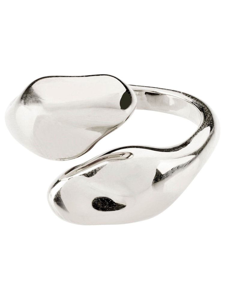 PILGRIM Silver Tone Chantal Recycled Adjustable Ring - Image 1 of 3