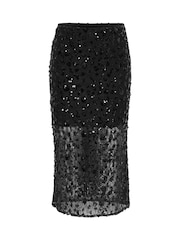 ONLY Sequin Lace Midi Skirt - Imagem 5 de 6