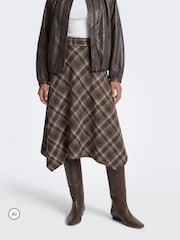 ONLY Long Asymmetric Check Skirt - Image 1 de 7
