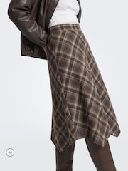 ONLY Long Asymmetric Check Skirt - Image 3 de 7
