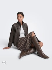 ONLY Long Asymmetric Check Skirt - Image 4 de 7