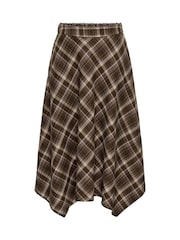 ONLY Long Asymmetric Check Skirt - Image 6 de 7