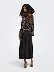 ONLY Brown Sequin Bow Open Back Top - Image 4 of 6