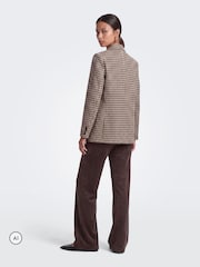 ONLY Brown Faux Suede Straight Leg Trousers - Image 3 of 7