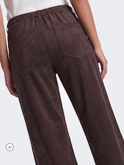 ONLY Brown Faux Suede Straight Leg Trousers - Image 5 of 7