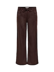 ONLY Brown Faux Suede Straight Leg Trousers - Image 6 of 7