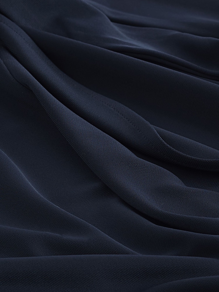 Navy Blue Wrap Front Bridesmaid Maxi Dress - Image 10 of 10 Navy Blue Wrap Front Bridesmaid Maxi Dress - Image 10 of 10