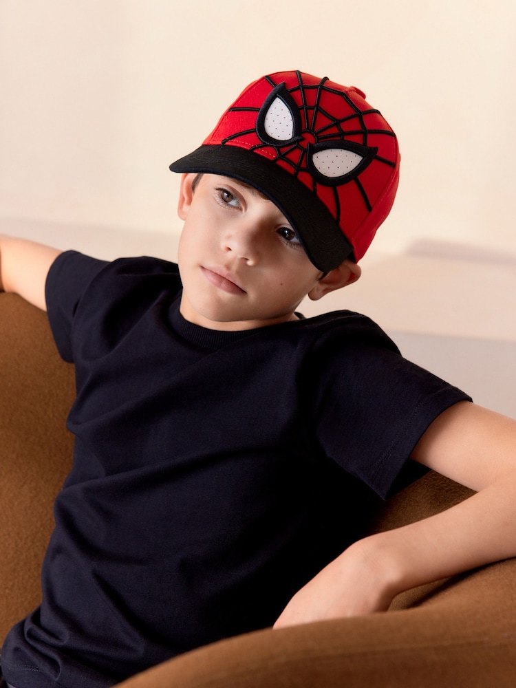 Red Spider-Man 100% Cotton License Cap (1-16yrs) - Image 1 of 4