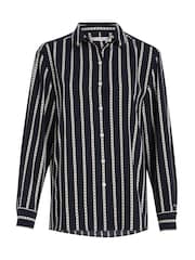 Tommy Hilfiger Argyle Stripe Relaxed Black Shirt - Image 4 of 6
