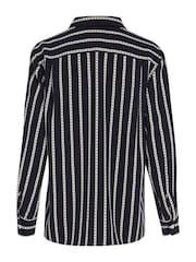 Tommy Hilfiger Argyle Stripe Relaxed Black Shirt - Image 5 of 6