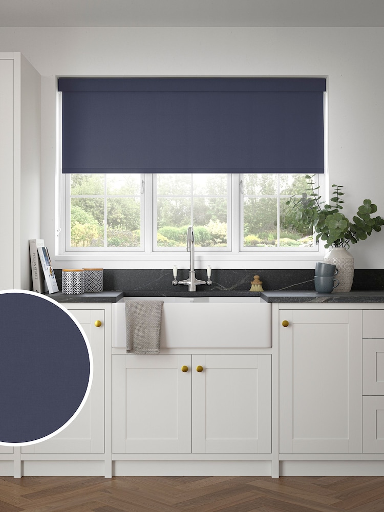 Blue Albans Made to Measure Roller Blind - Image 1 of 6