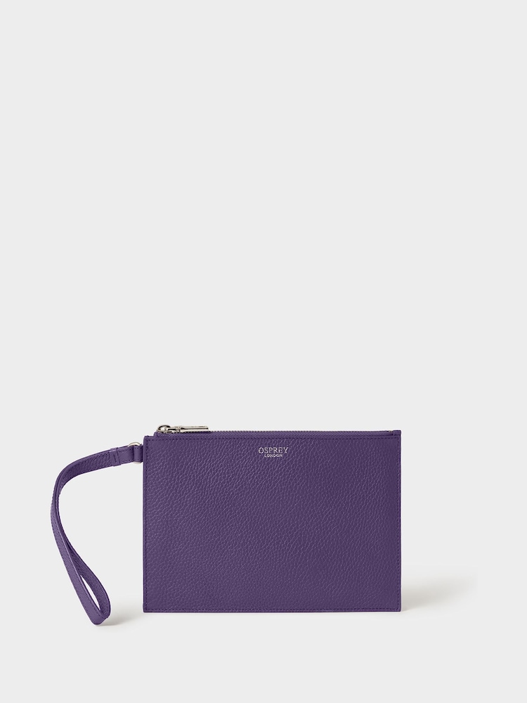 Osprey London Purple The Core Large Leather Pouch - Image 1 of 5 Osprey London Purple The Core Large Leather Pouch - Image 1 of 5