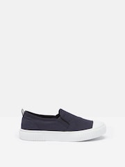 Joules Kids' Peasy Blue Slip On Plimsolls - Image 1 of 6