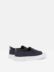 Joules Kids' Peasy Blue Slip On Plimsolls - Image 2 of 6