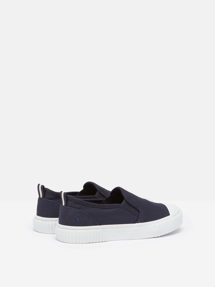 Joules Kids' Peasy Blue Slip On Plimsolls - Image 2 of 6 Joules Kids' Peasy Blue Slip On Plimsolls - Image 2 of 6