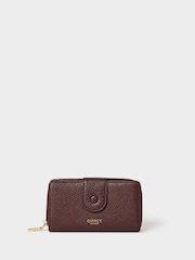 Osprey London Red The Core Medium Leather Popper Matinee Purse - Image 1 of 6