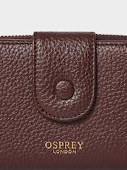 Osprey London Red The Core Medium Leather Popper Matinee Purse - Image 4 of 6