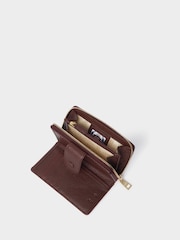 Osprey London Red The Core Medium Leather Popper Matinee Purse - Image 5 of 6