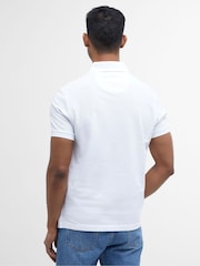 Barbour® White 100% Cotton Classic Polo Shirt - Image 6 of 9