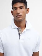 Barbour® White 100% Cotton Classic Polo Shirt - Image 7 of 9