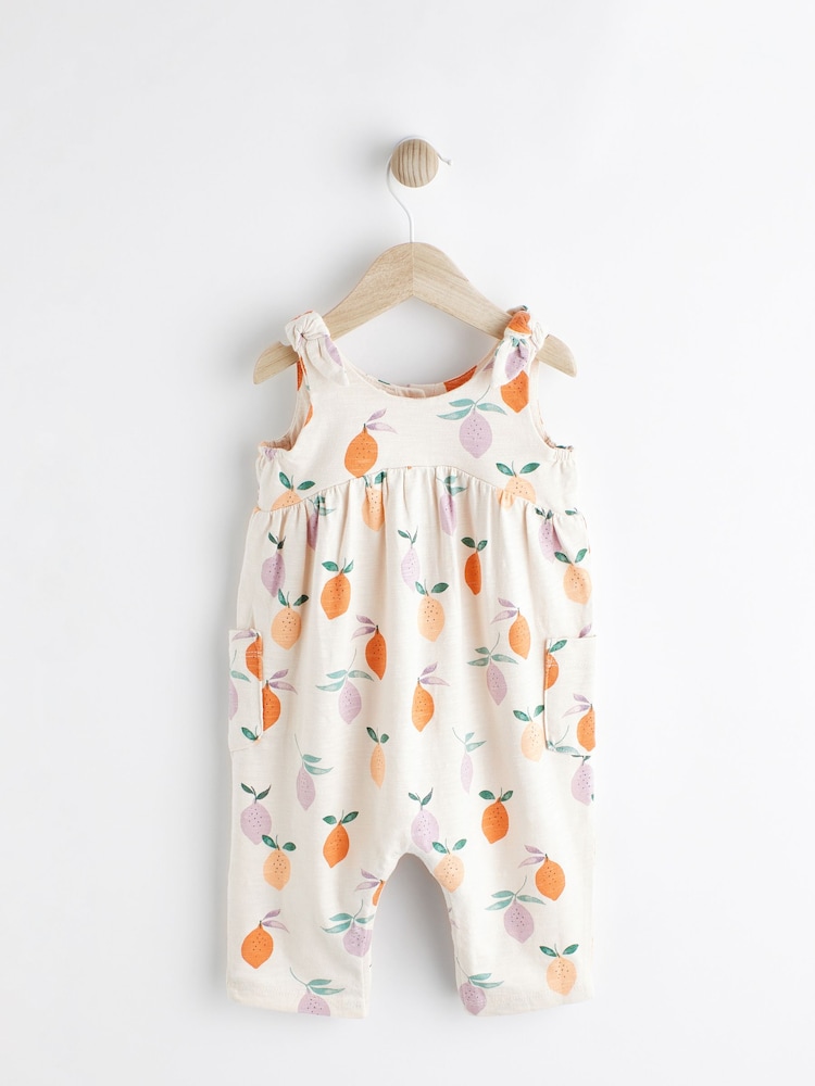 Cream/ White Pear Print Baby Romper (0mths-3yrs) - Image 2 of 6