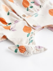 Cream/ White Pear Print Baby Romper (0mths-3yrs) - Image 4 of 6