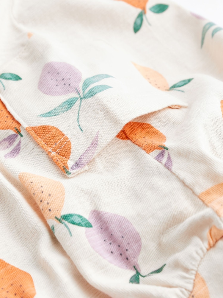 Cream/ White Pear Print Baby Romper (0mths-3yrs) - Image 6 of 6