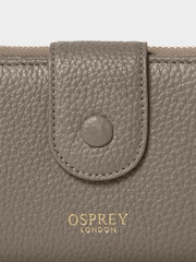 Osprey London Grey The Core Medium Leather Popper Matinee Purse - Image 4 of 6
