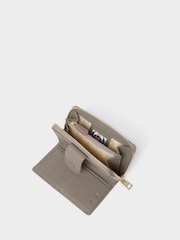 Osprey London Grey The Core Medium Leather Popper Matinee Purse - Image 5 of 6