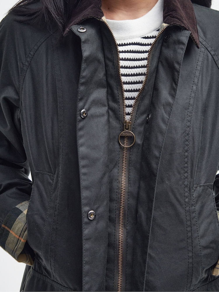 Barbour® Olive Beadnell Classic Wax Jacket - Image 7 of 11