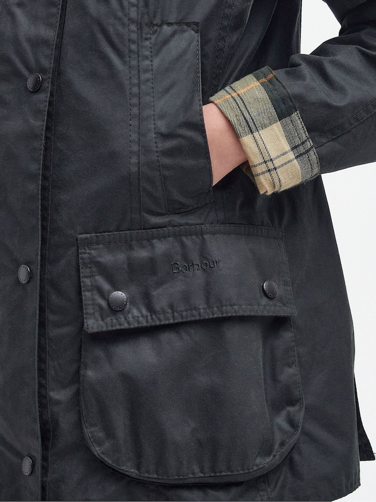 Barbour® Olive Beadnell Classic Wax Jacket - Image 8 of 11