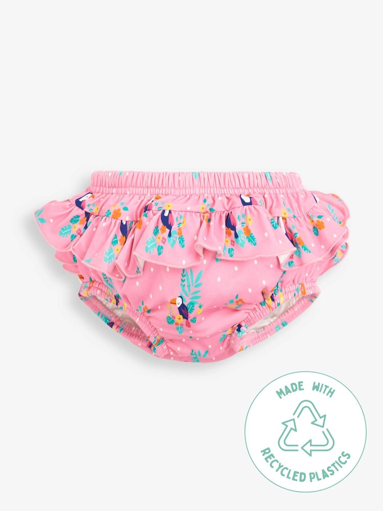 JoJo Maman Bébé Toucan Frilly Swim Nappy - Image 1 of 4