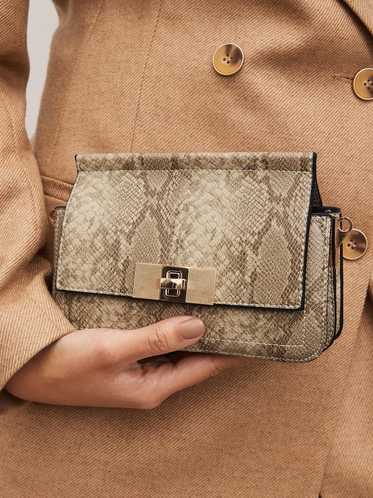 Snake Print Mini Buckle Bag - Image 2 of 8