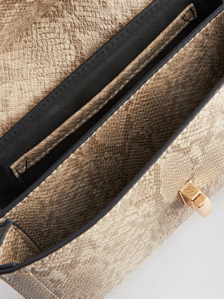 Snake Print Mini Buckle Bag - Image 8 of 8