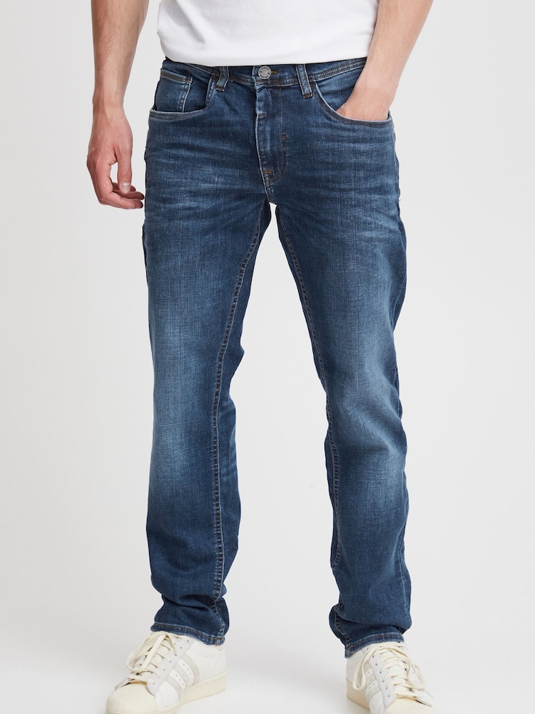 Blend Blue Regular Denim Jeans In Twister Fit With Vintage Finish - Image 1 of 5