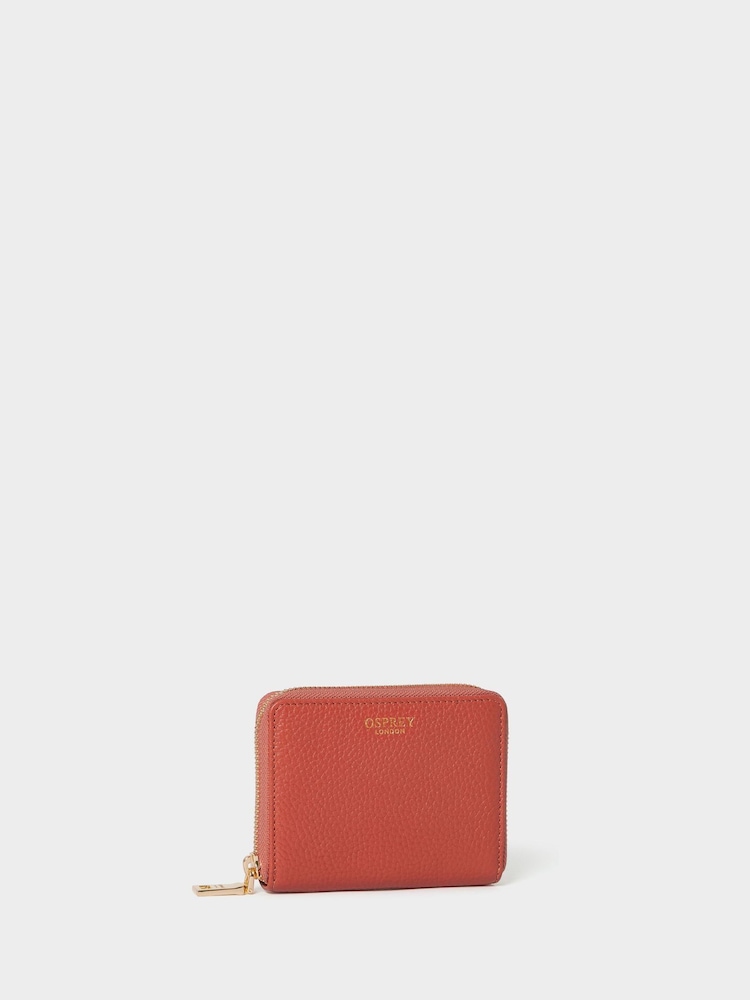 Osprey London Orange The Core Small Leather Zip Around Purse - Image 2 of 6 Osprey London Orange The Core Small Leather Zip Around Purse - Image 2 of 6