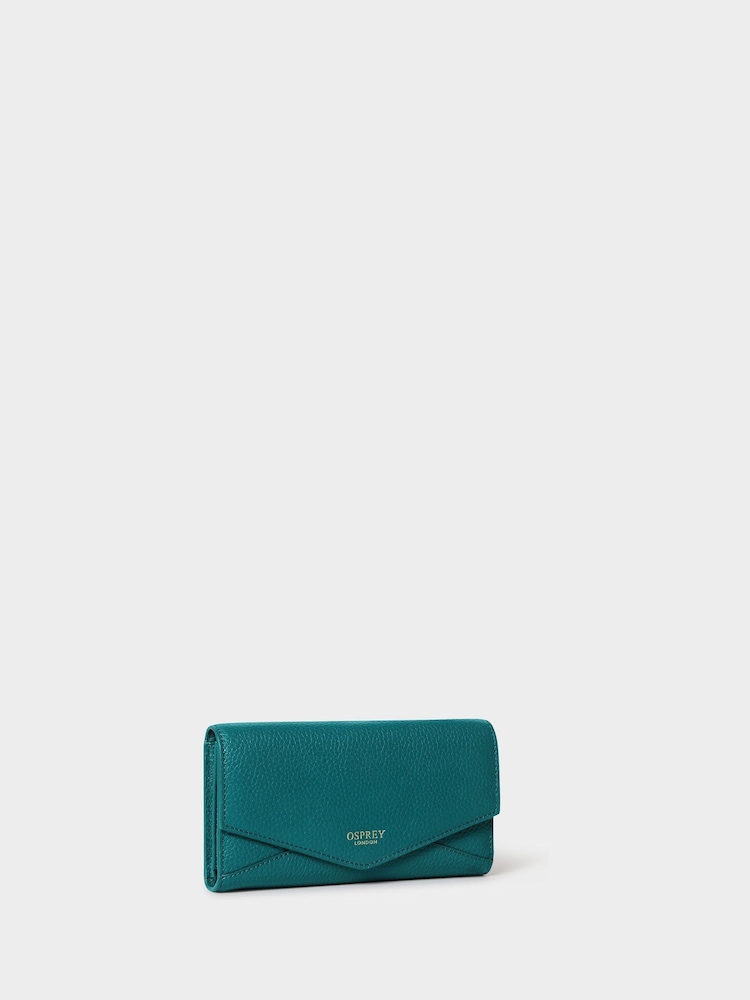 Osprey London Green The Core Medium Leather Matinee Purse - Image 2 of 6 Osprey London Green The Core Medium Leather Matinee Purse - Image 2 of 6