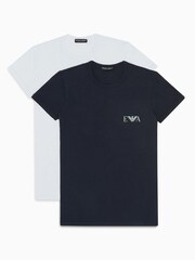Marineblau/Weiß - Emporio Armani Bodywear T-Shirts im 2er-Pack, Schwarz/Grau - Bild 1 von 4