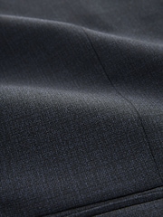 Navy Blue Textured Wool Suit: Waistcoat - Image 6 of 10