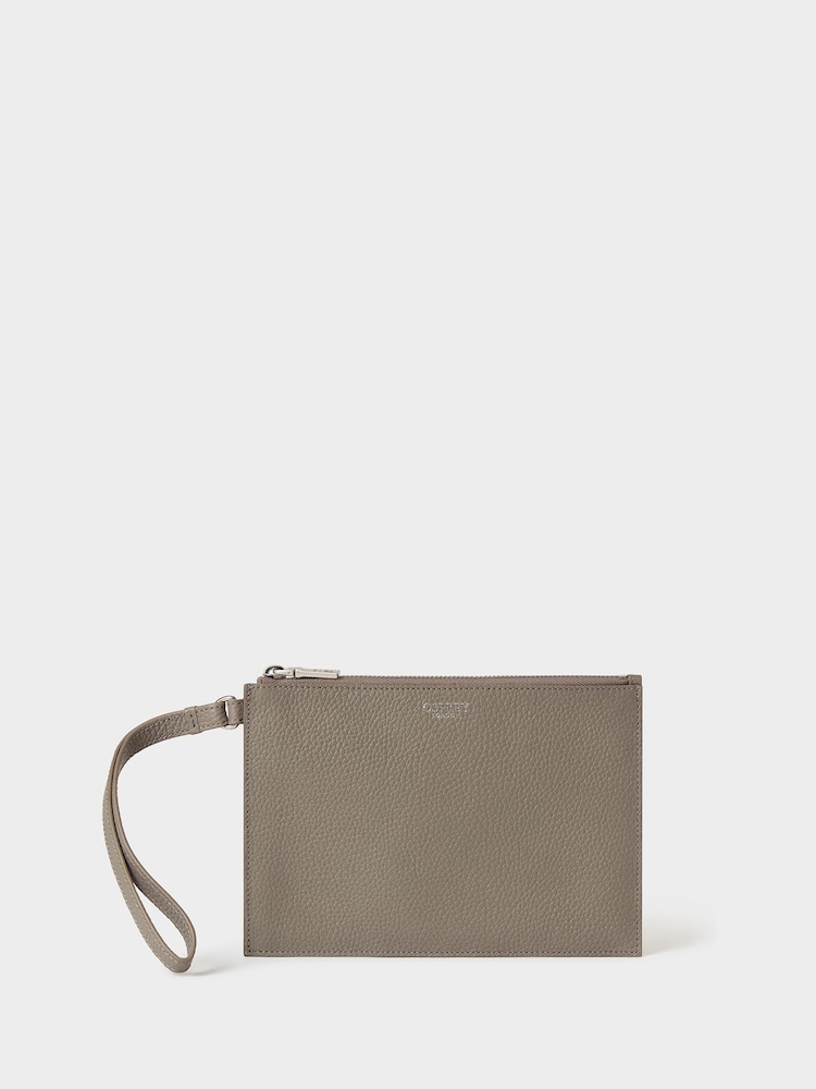 Gris - Pochette en cuir Osprey London The Core Large - Image 1 sur 5