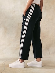 adidas Black Sportswear Future Icons 3-Stripes Open Hem Joggers - Image 4 of 6