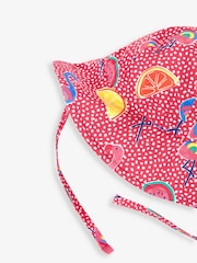 JoJo Maman Bébé Pink Flamingo UPF 50 Floppy Sun Hat - Image 2 of 4