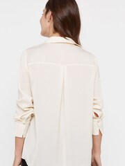 Cortefiel Satin Finish White Shirt - Image 3 of 4