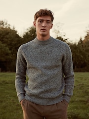 Blue Twisted Regular High Crew Jumper - Image 1 of 7