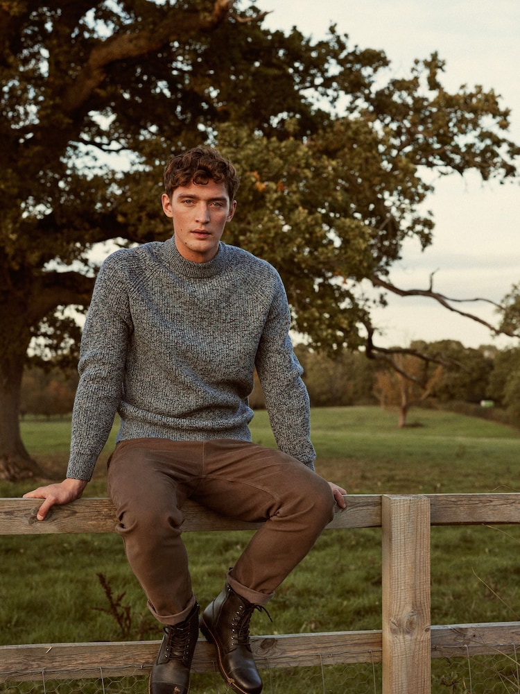 Blue Twisted Regular High Crew Jumper - Image 2 of 7