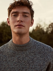 Blue Twisted Regular High Crew Jumper - Image 4 of 7