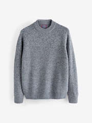 Blue Twisted Regular High Crew Jumper - Image 5 of 7
